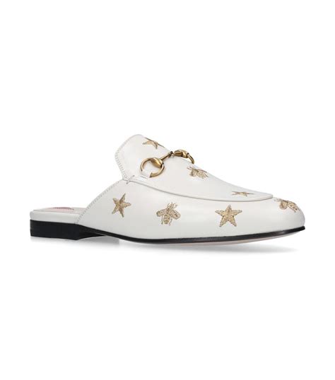 white gucci slipper|gucci princetown embroidered leather slipper.